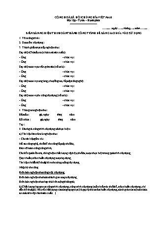 Biên bản nghiệm thu hoàn thành công trình để bàn giao đưa vào sử dụng mới